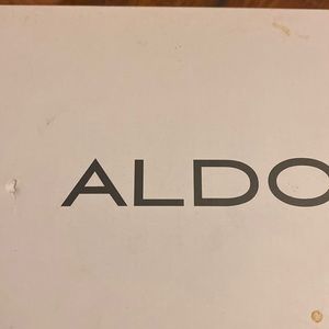 Aldo bright orange laced up heels